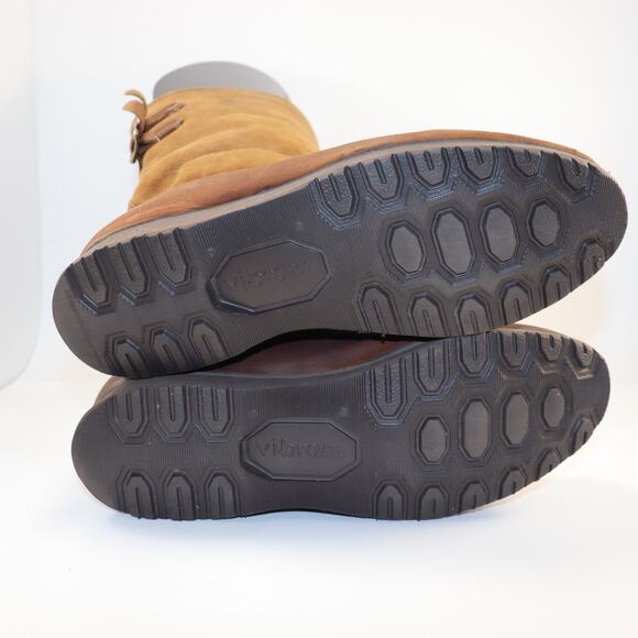 Timberland Men’s Leather Shearling Lined Boots Vibram Sole Size 12 - Picture 5 of 6